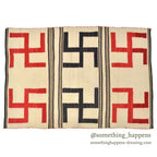 c.1920's NAVAJO RUG WHIRLING LOGS SWASTIKA... 135cm/91cm