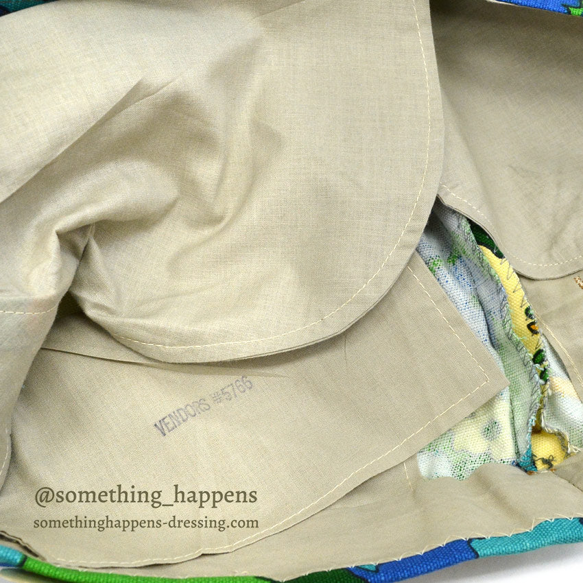 1960's~ DEADSTOCK PENNEYS FLOWER PATTERN ALL COTTON PANTS... W34/L32