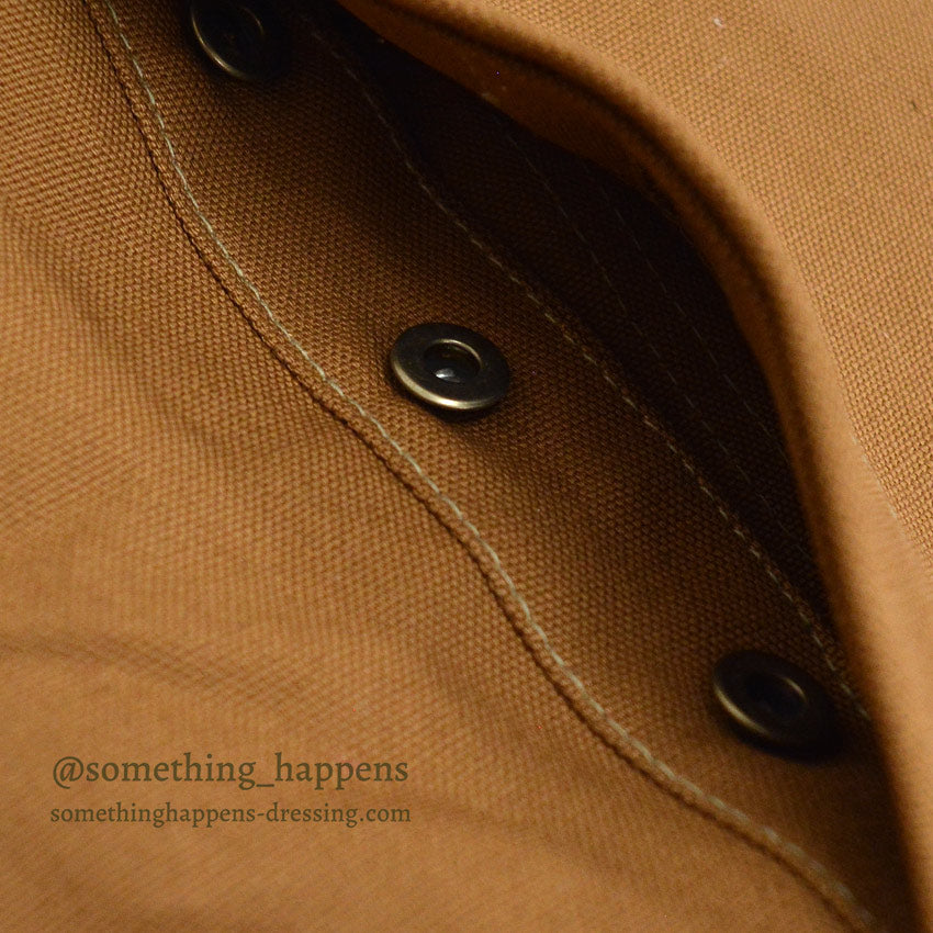 1970's DEADSTOCK CARHARTT BROWN DUCK DOUBLE KNEE OVERALL ...W36/L28