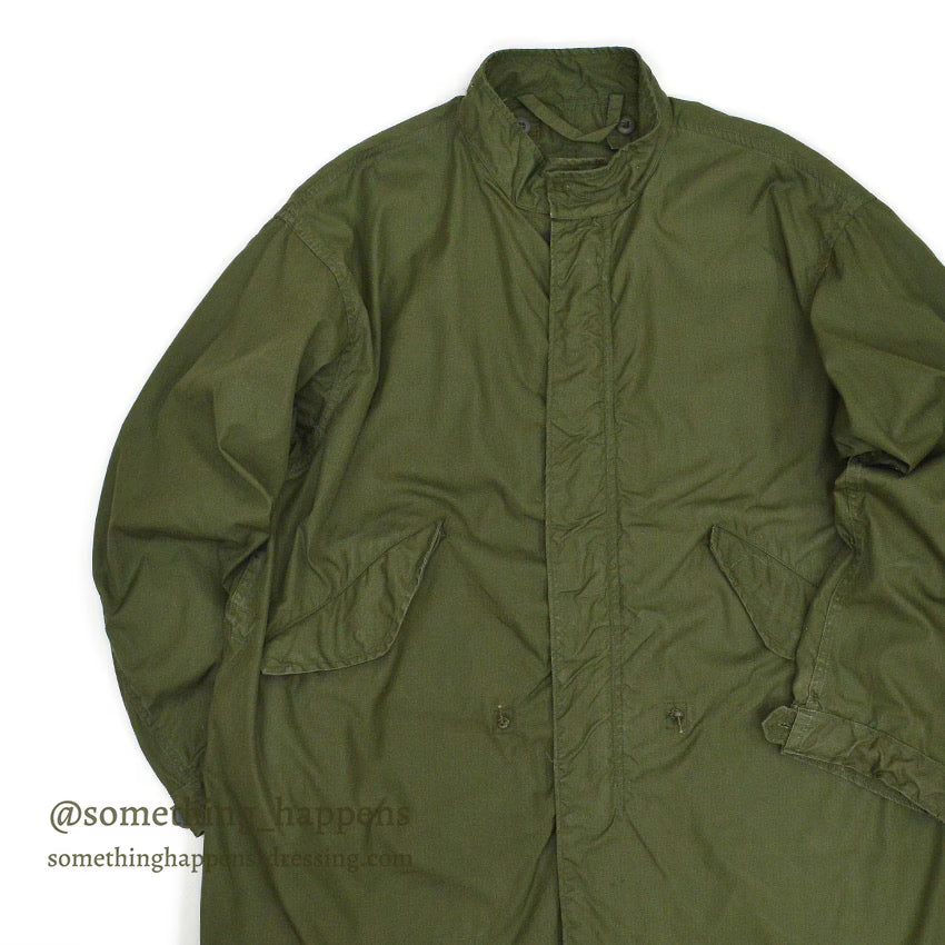 1960s US ARMY PARKA, MEN'S, M-65, Aluminum Zipper & USED LINER... M