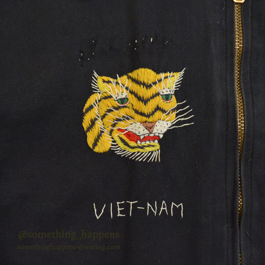 1960's VIETNAM SOUVENIR JACKET VIETNAM Fukuroku 66-67...