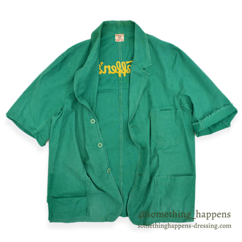 1950's THE AROTEX CO, INC GREEN WORK JACKET JUNK ... 42