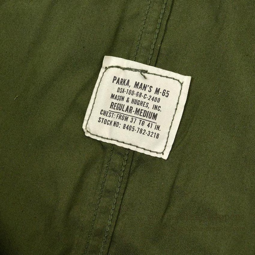 1960s Deadstock US Army Parka, Men's, M-65, Aluminum Zipper... Medium