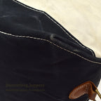 L.L.BEAN LEATHER HANDLE ZIP-TOP TOTE, BOSTON BAG BLACK ... USA製