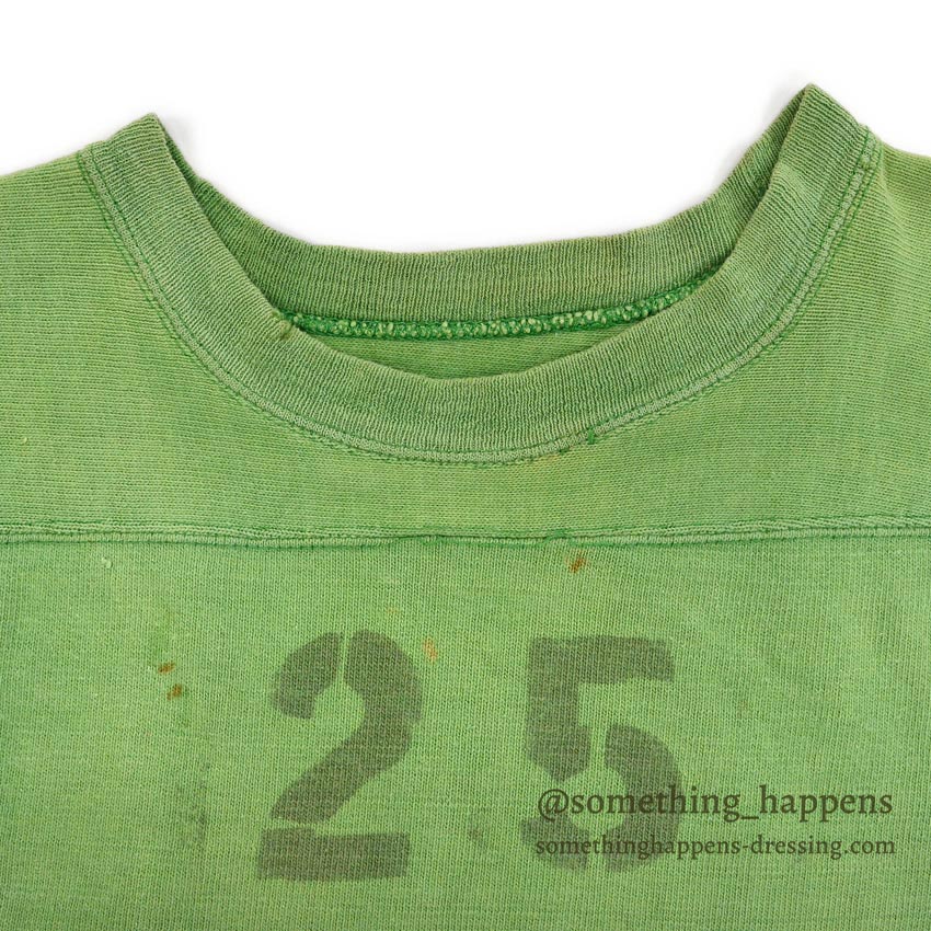 1960's CHAMPION FOOTBALL SHIRT GREEN STENCIL... 46