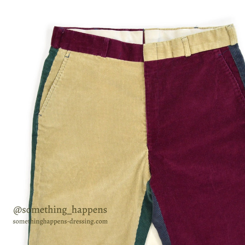 1980's HALRIN CRAZY PATTERN CORDUROY PANTS... W33/L30