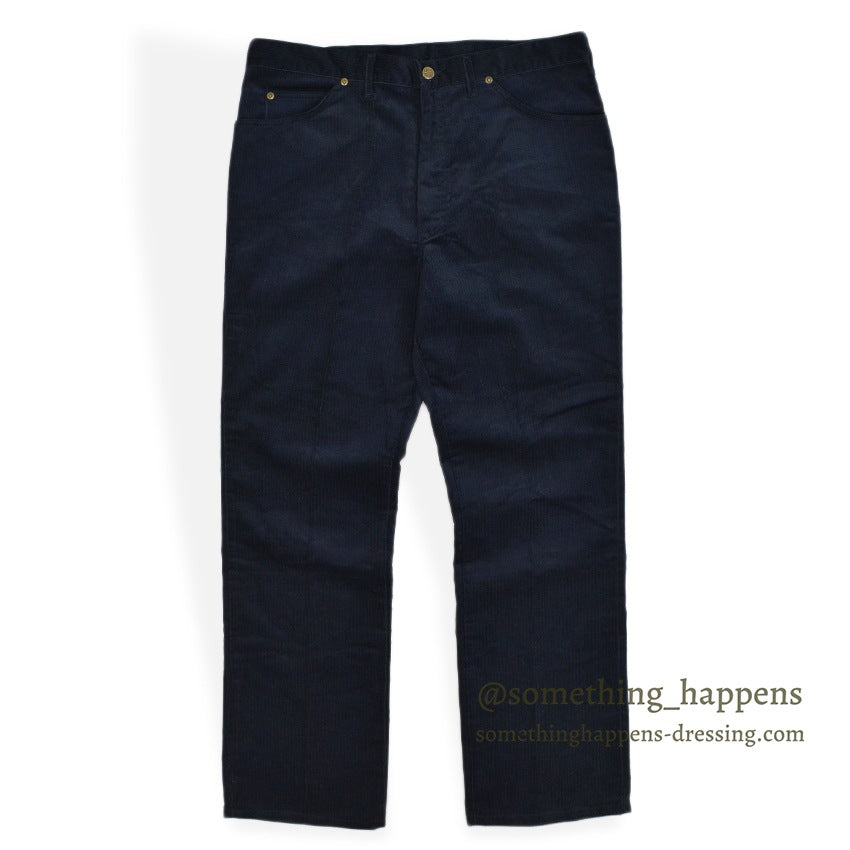 1980's DEADSTOCK Lee 200 CORDUROY PANTS DARK NAVY... W38/L30