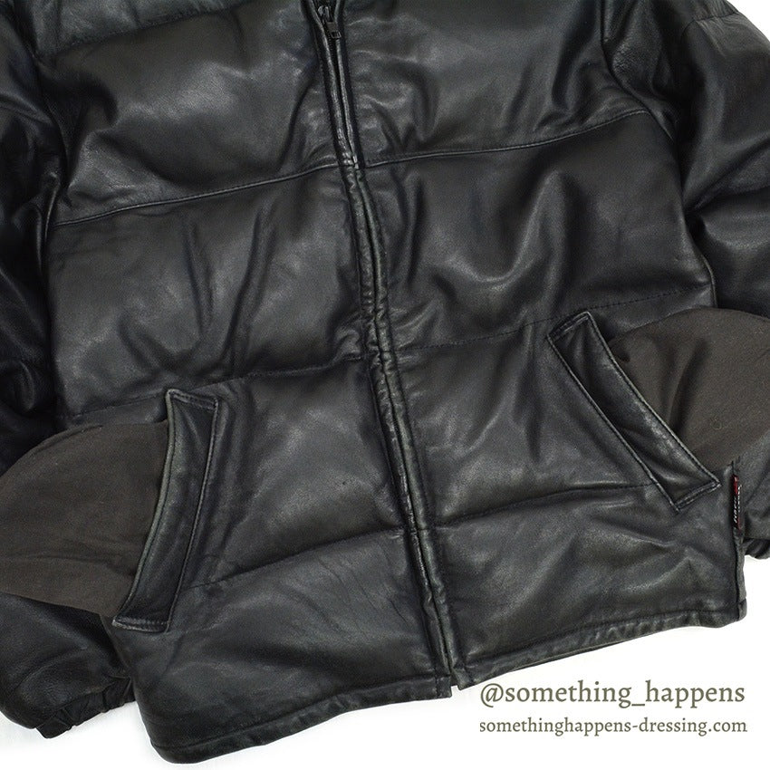 1990's SCHOTT LEATHER DOWN JACKET... 36