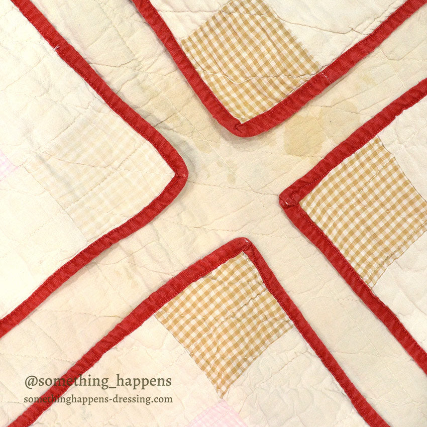 FLY FOOT INDIGO CALICO PATCHWORK QUILT... 210cm/168cm