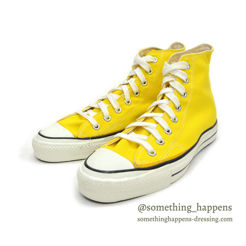 1980's DEADSTOCK CONVERSE ALLSTAR YELLOW HI WITH BOX... 8