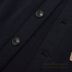 1940's CHAMPION 'P' DARK NAVY WOOL CARDIGAN COAT ... Fits like XL