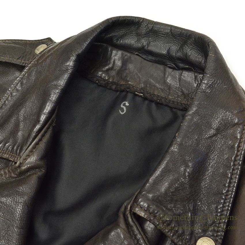 1980's SCHOTT 125 DOUBLE RIDERS JACKET BACK PAINT... 40
