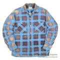1950's PENNEY'S TOWNCRAFT PRINT FLANNEL SHIRT FADED...S