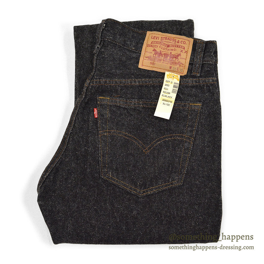 1990's DEADSTOCK Levi's 501 BLACK DENIM PANTS... W31 L30
