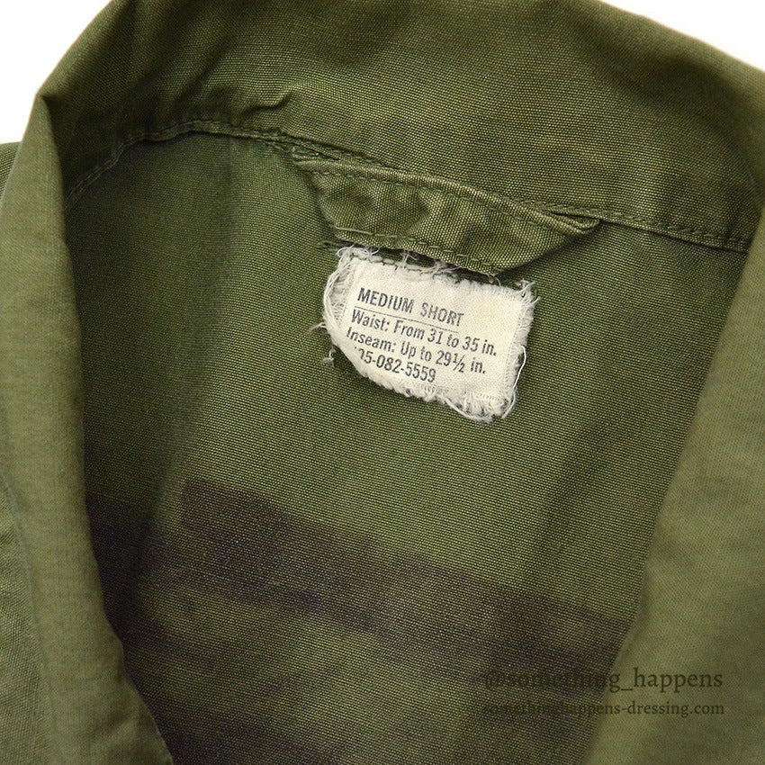1960's USARMY HAND PAINTED LEAF CAMO JUNGLE FATIGUE JACKET...MS