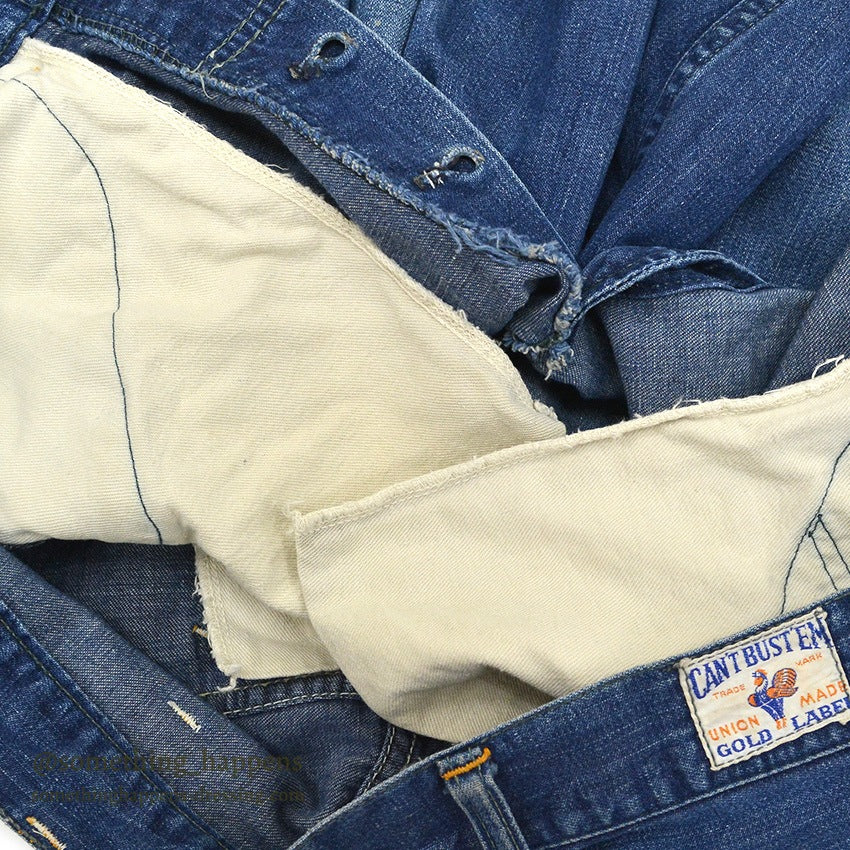 1940's CAN'T BUST'EM DENIM PAINTER PANTS...W33/L29