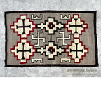 c.1920's NAVAJO RUG WHIRLING LOGS SWASTIKA... 156cm/95cm