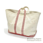 1970s LL Bean Boat and Tote, faded, with cursive tag...