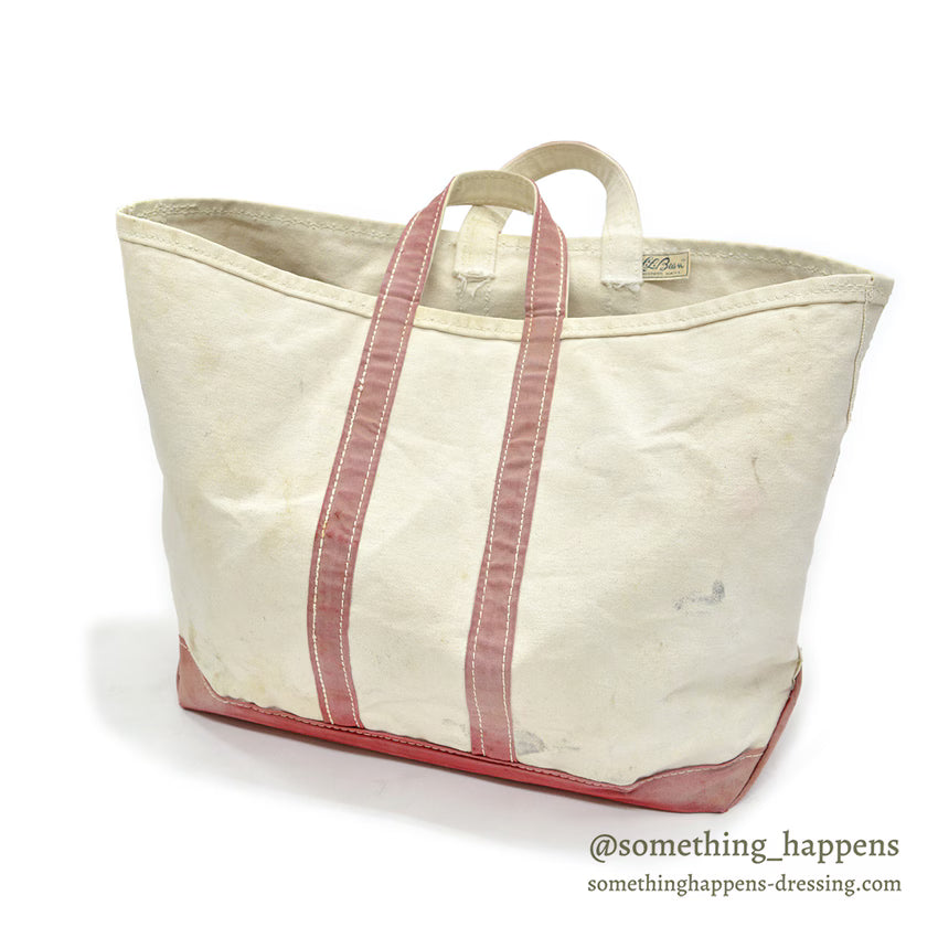 1970s LL Bean Boat and Tote, faded, with cursive tag...