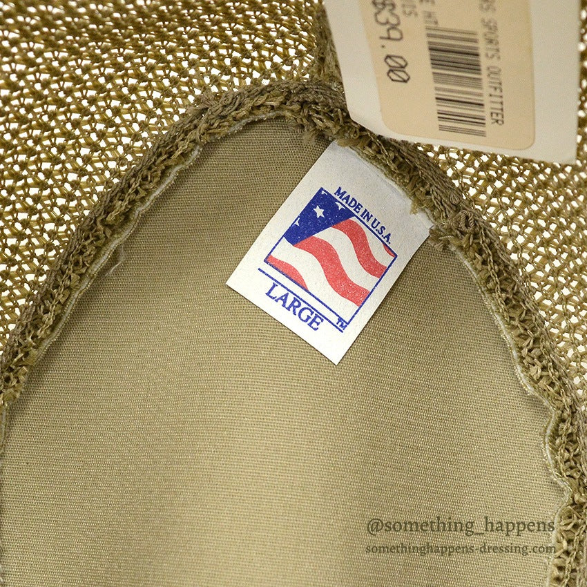 1990's DEADSTOCK ORVIS ANDROS SHADE TREE HAT TAN...L