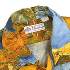 1970's STROMBERYS SPORTSWEAR ゴッホ ART PRINT L/S SHIRT ... M