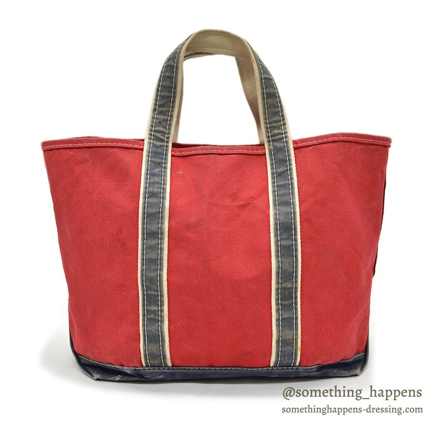 1980's LLBEAN DELUXE BOAT AND TOTE RED & NAVY... LARGE