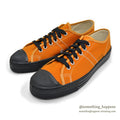 1970's DEADSTOCK UNKNOWN ORANGE/BLACK CANVAS SHOES...8