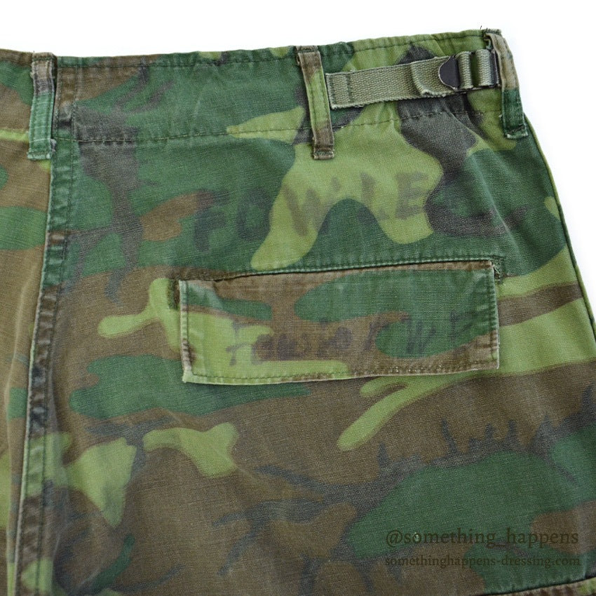 1970's USARMY ERDL MIX LEAF PANTS CRAZY PATTERN... MEDIUM-REGULAR