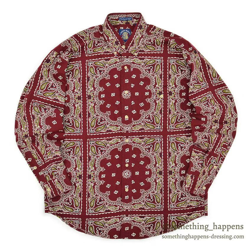 1990's GANT SALTY DOG BANDANA PATTERN B/D SHIRT  ... M