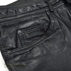 1970's~ SCULLY BLACK LEATHER PANTS...W33/L29