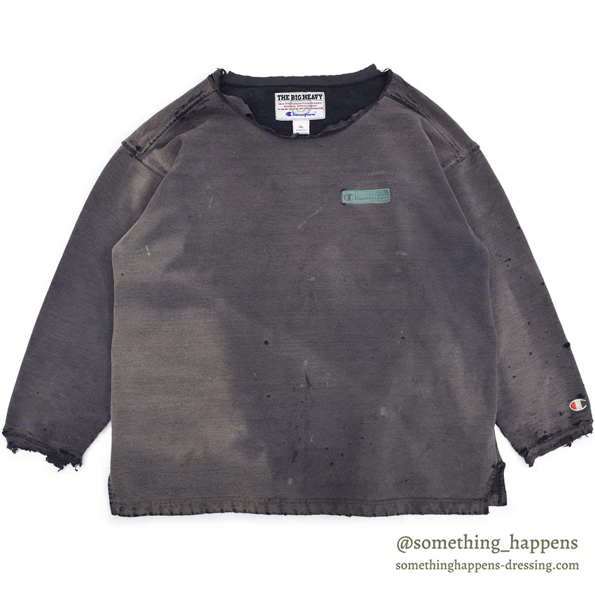 1990's CHAMPION THE BIG HEAVY SWEAT SHIRT FADED DISTRESSED... XL