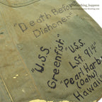 1940's~ U.S.M.C. P-41 MEMORABILIA HAND DROWING HBT UTILITY COAT CUT OFF ...