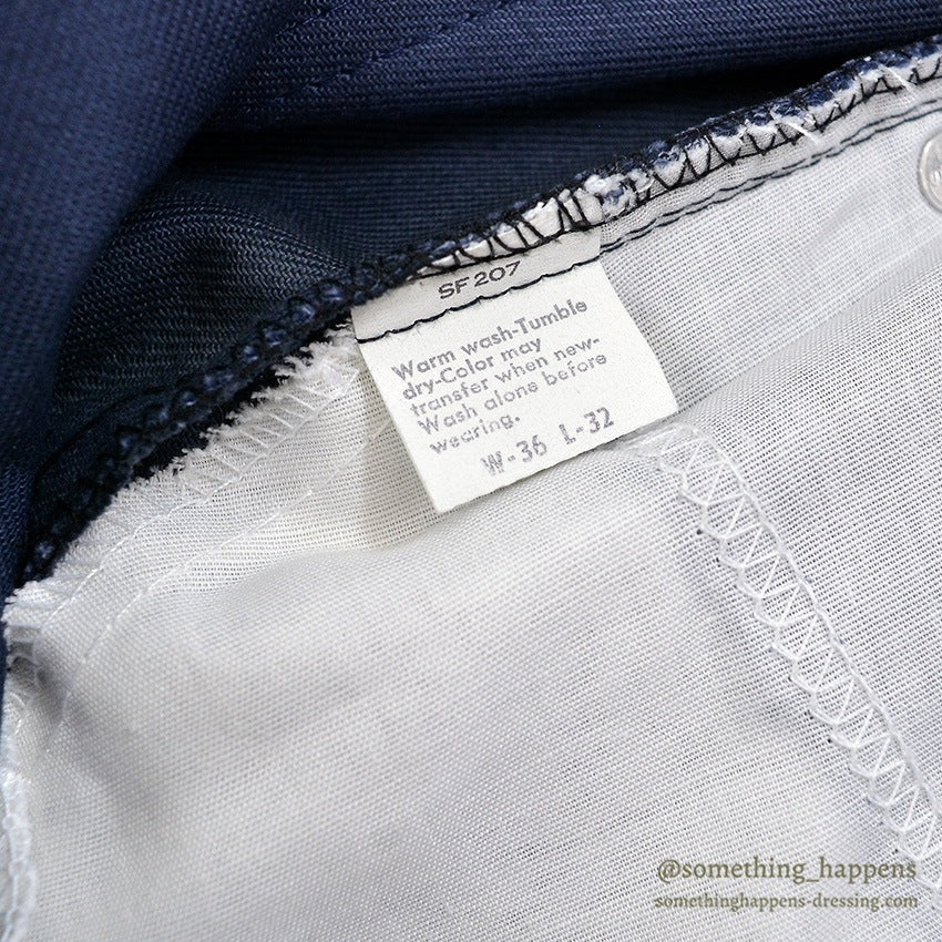 1980's DEADSTOCK Levi's 505-1017 BLUE COTTON TWILL PANTS  ... W36/L32