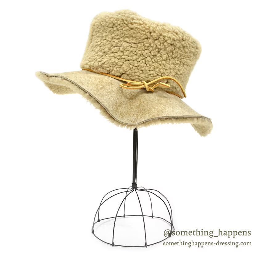 1980's~ BICK HAND MADE SHEARLING HAT...L