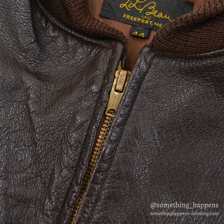 1950's~ LLBEAN GOAT SKIN LEATHER JACKET ... 44