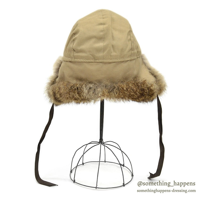 1980's LLBEAN NORTH KING NATURAL RABBIT FUR CAP...L