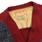 1960's PAUL GRAF SHOOTING ZIP UP WOOL CARDIGAN DARK RED... 44