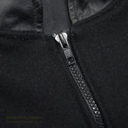 1990's~ CHARMED ALL BALCK WOOL / LEATHER JACKET .... M