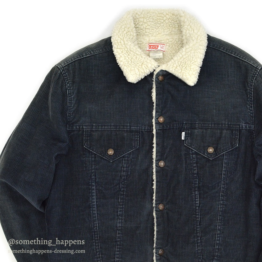 1970's LEVI'S 70605-1517 BIG-E CORDUROY BOA JACKET ... 44