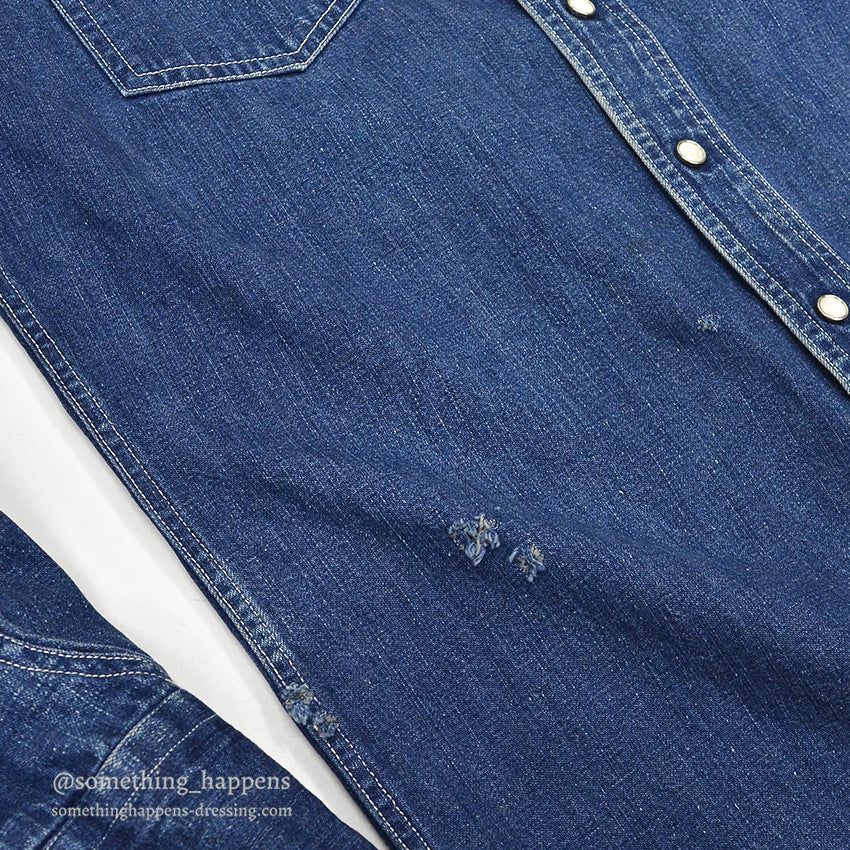 1950's DALL SMITH DENIM DENIM WESTERN SHIRT ...