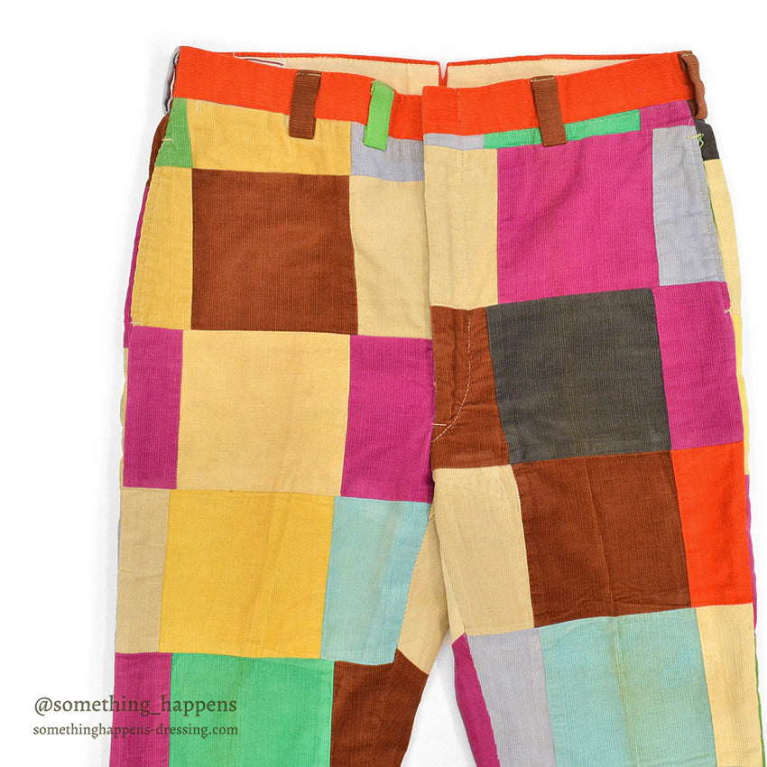 ~1970's TALBOTS PATCHWORK CORDUROY PANTS ... W36/L30