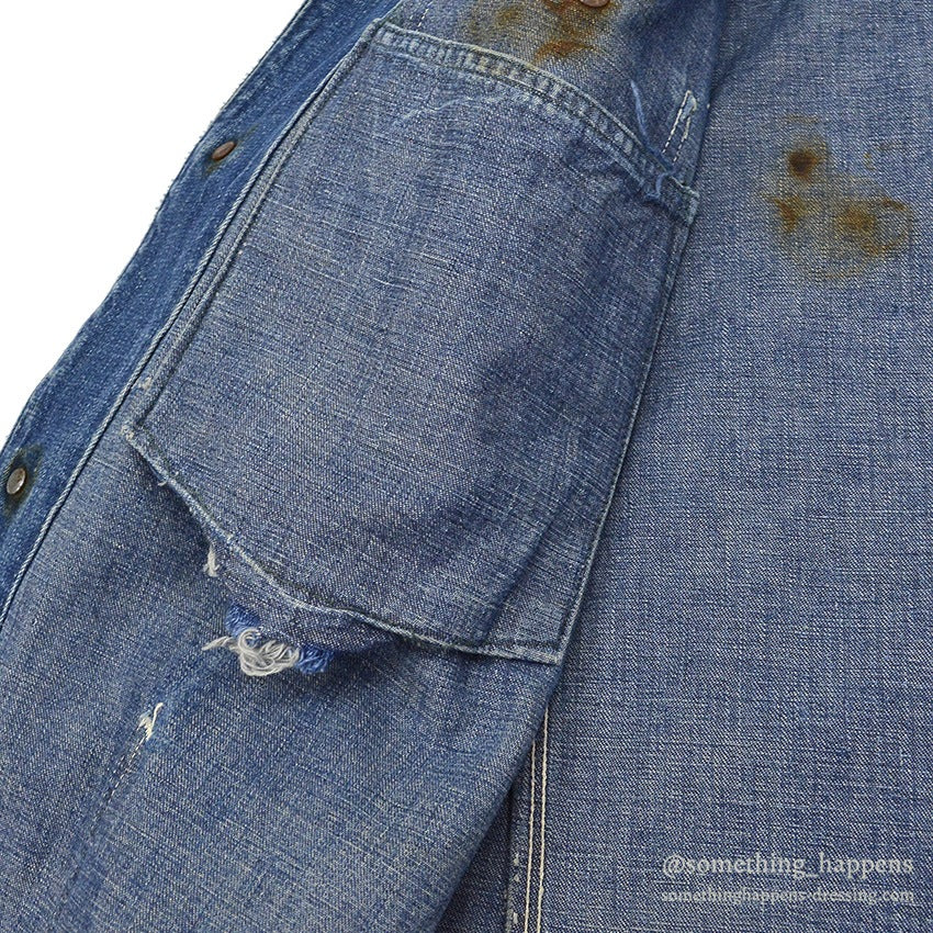 1950's HERCULES DENIM COVERALL GOOD FADED...