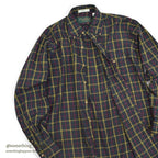 1980's OUTFITTERS IMPORTED FABLIC PLAID B/D SHIRT ... M