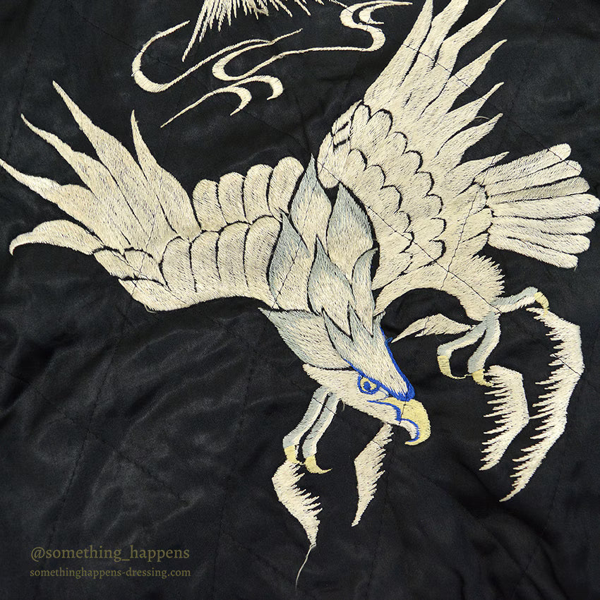 1950s JAPAN SOUVENIR JACKET (Sukajan) - Eagle/Tiger/Dragon design, Mitsuwa zipper...