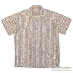 1950's GEOMETRIC PATTERN RAYON SHIRT...