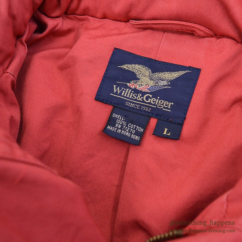 1980's~ Willis & Geiger BUSH POPLIN FIELD JACKET... L