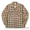 1950's OLD COTTON PRINT FLANNEL SHIRT...