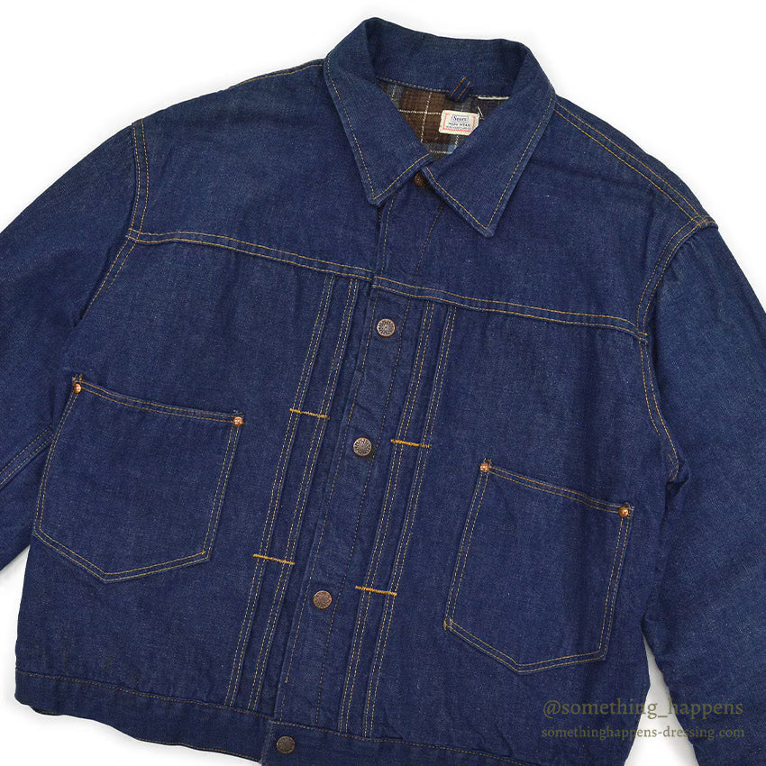 ~1960's SEARS TWO-POCKET DENIM JACKET / COTTON FLANNEL LINING ...