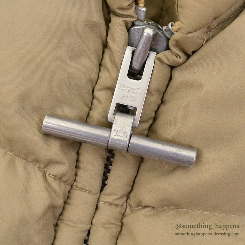 1970's MIGHTY-MAC NORSAC PRIME GOOSE DOWN VEST / TAN ... L