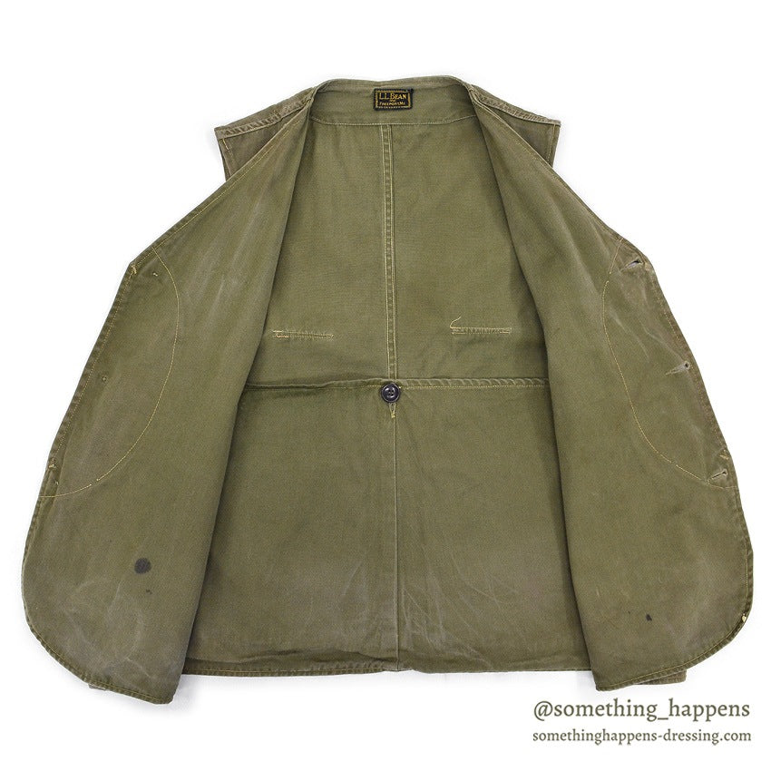 1930's~ L.L.BEAN FISHING VEST / RARE COLOR ...